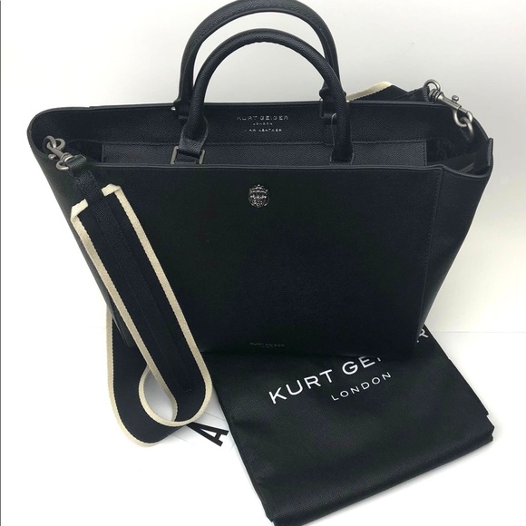 KURT GEIGER LONDON Shoreditch Shopper Pebbled Leather Tote - Picture 7 of 16